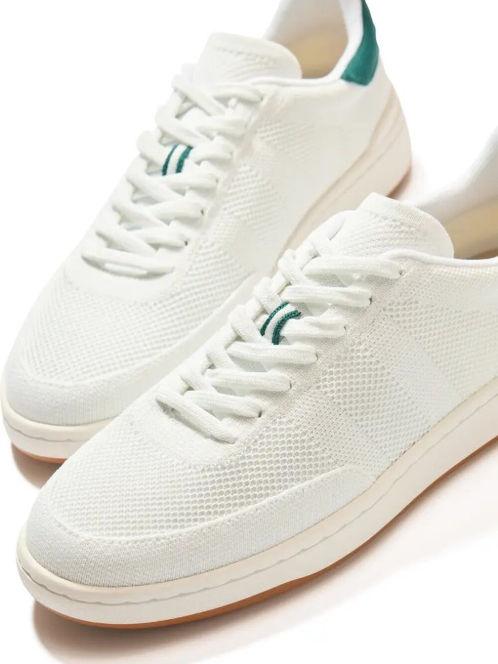 EUC Rothy's Men's Court Sneaker White Green Sz 11